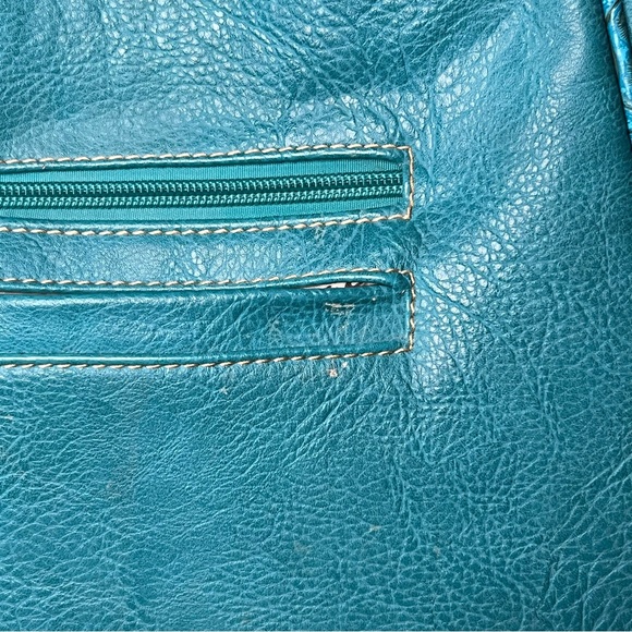 American Bling Turquoise Embossed Handbag - Picture 11 of 16